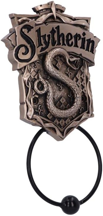 Nemesis Now Officially Licensed Harry Potter Slytherin Door Knocker, Bronze, 24.