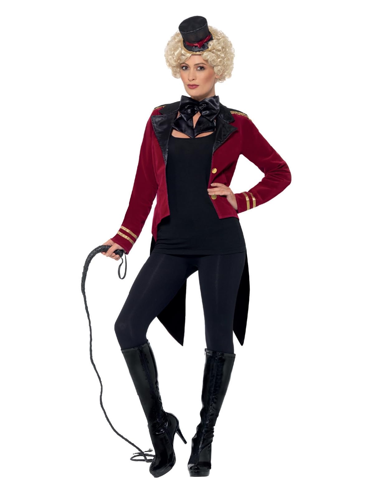 Smiffys Ringmaster Costume - Adult Circus Fancy Dress with Jacket, Collar & Mini Top Hat