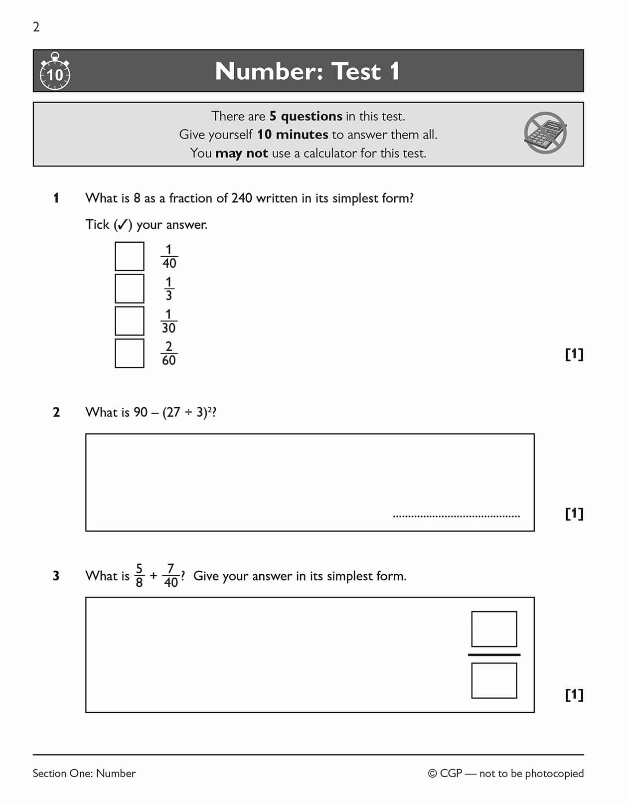CGP Functional Skills Maths Level 2 - 10 Minute Tests (2021 & Beyond) | Paperback