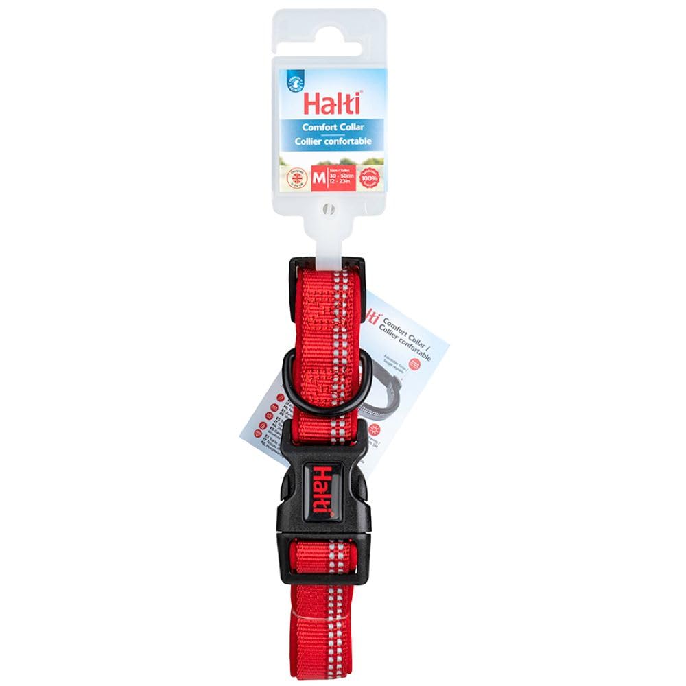 Halti Collar - Small Size, Red | Reflective Nylon & Neoprene Padded | Durable Metal D-Ring 2