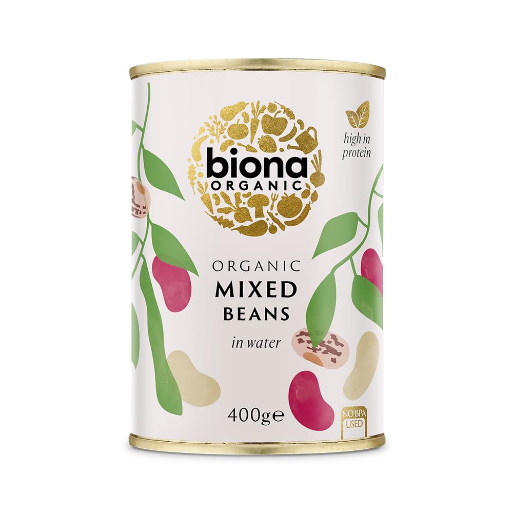 Biona Organic Mixed Beans in Water - Pinto, Cannellini & Kidney Beans | 400g 1