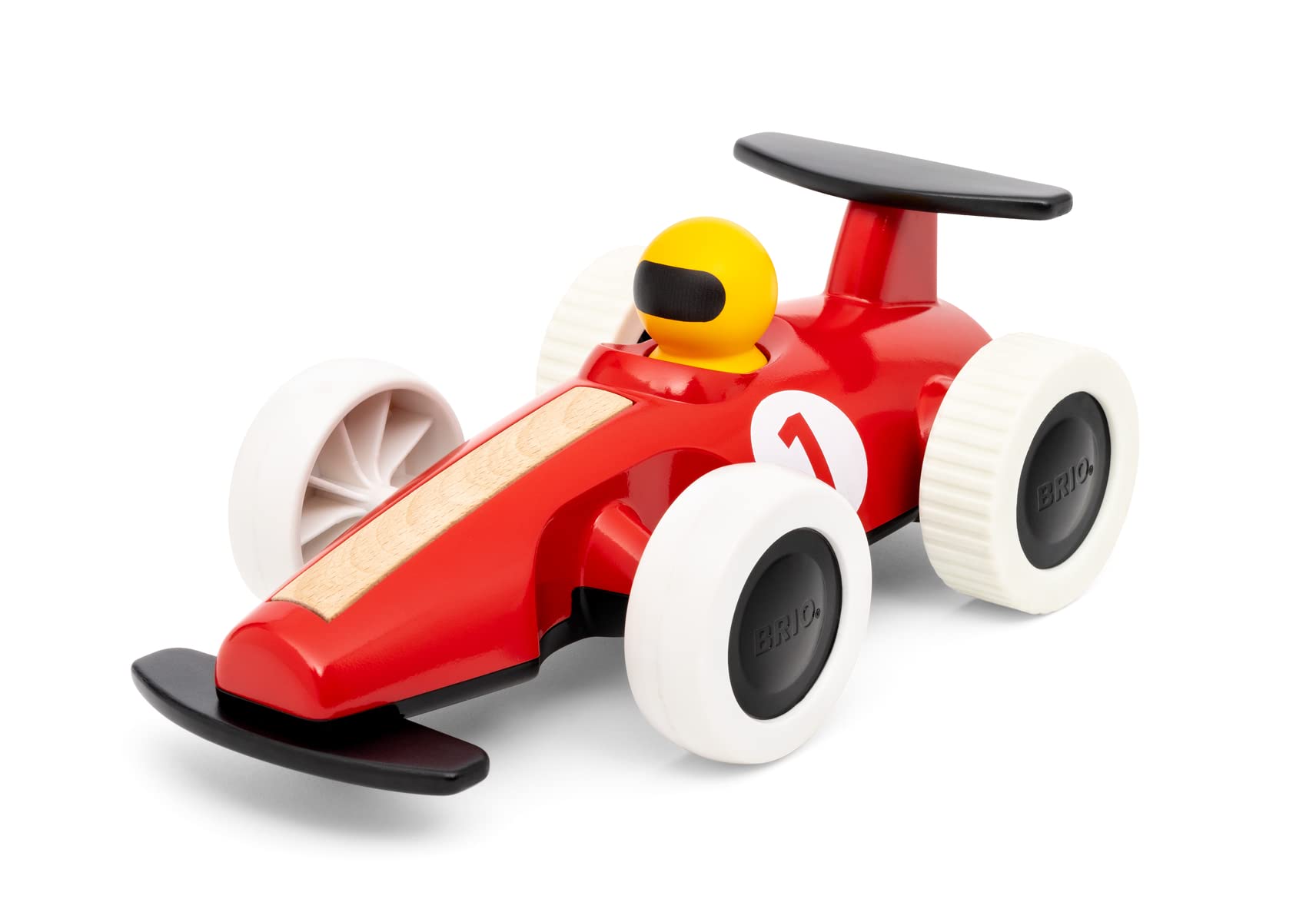 BRIO Large Pull Back F1 Race Car - Educational Toddler Vehicle for Ages 18 Months+ 8