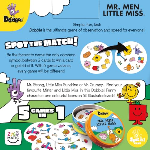 Asmodee Dobble Mr. Men und Little Miss Kartenspiel (ASMDOBMM07EN) 3