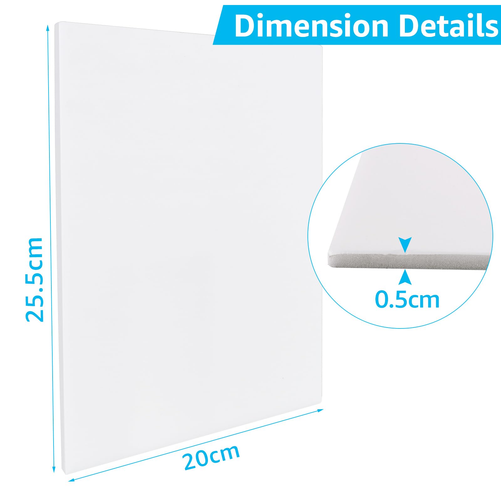 ASelected Foam Boards - 10 Pack 255x200mm White Sheets | 5mm Thick Polystyrene Core