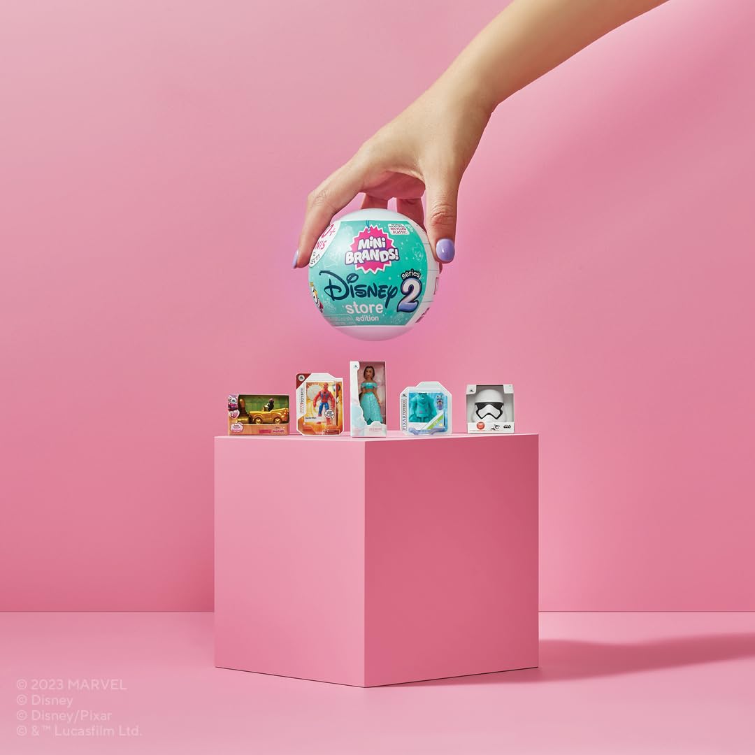 Mini Brands 5 Surprise Disney Store Serie 2 Überraschungskapsel (2er-Pack) - 5 Mystery Miniatures Collectible Toy