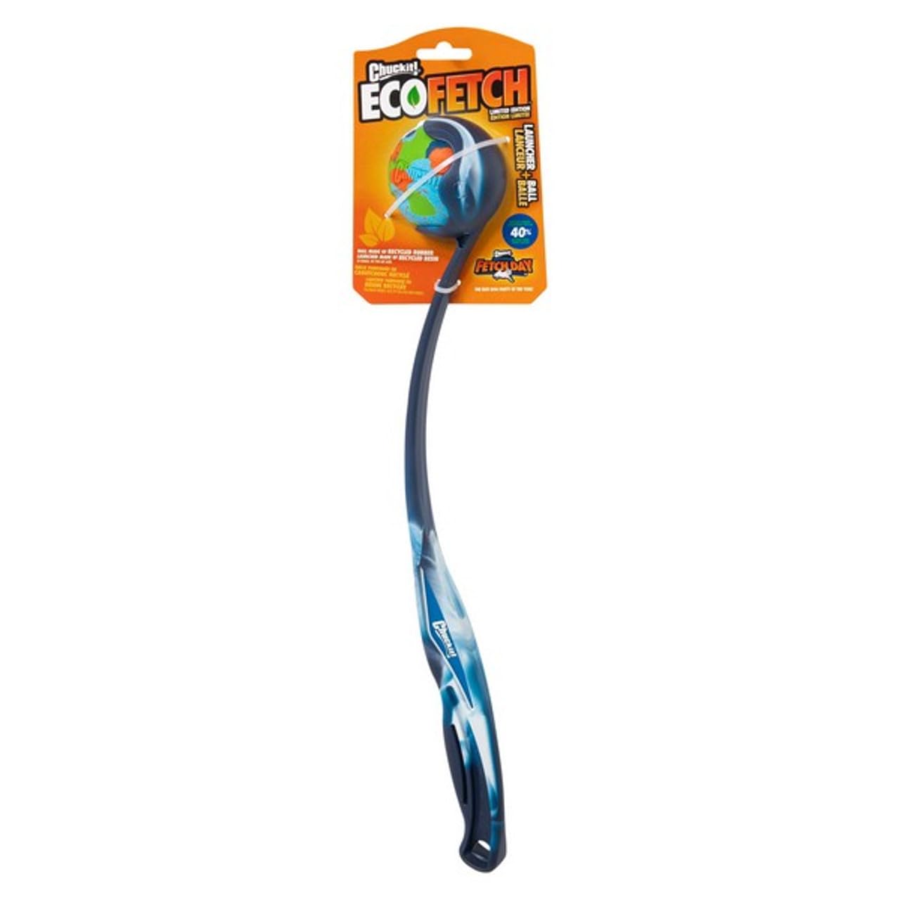 Chuckit! NFD ECO Fetch Day Recycled Material Sport Launcher & Dog Ball | 12' Size | Multi Color
