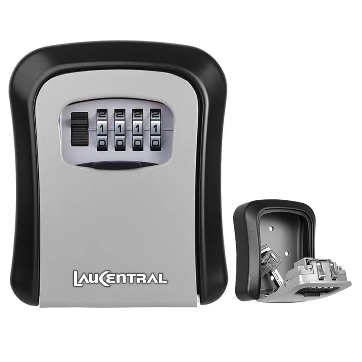 LauCentral Key Safe - 4-Digit Combination Lock | Weatherproof | Wall Mount