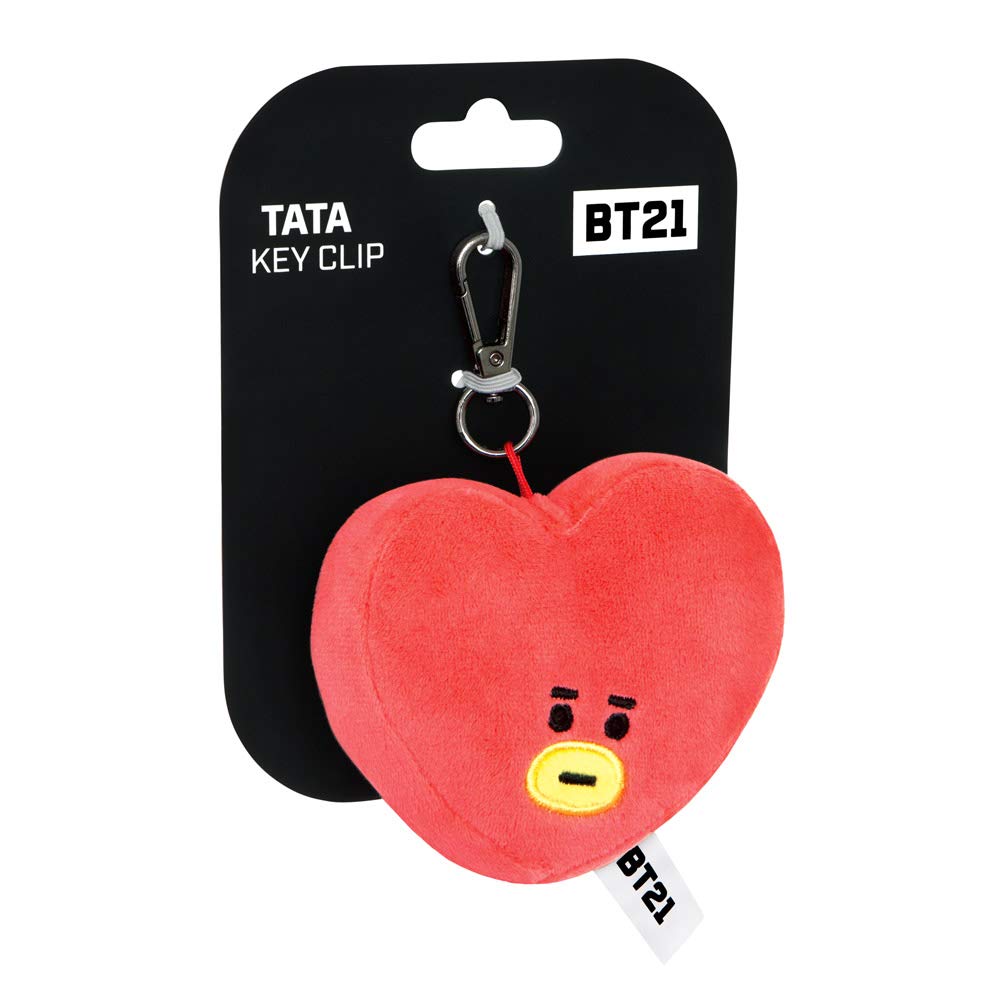 AURORA BT21 Official Merchandise TATA Plush Key Clip | Blue and Red | 61335 3