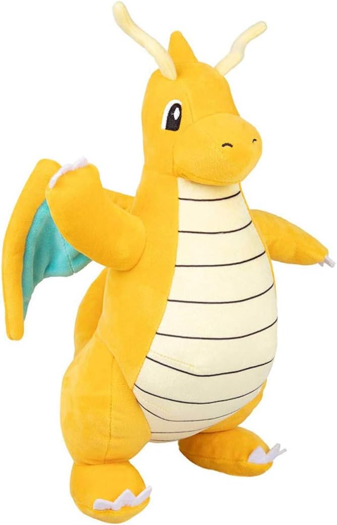 Pokémon Dragonite Plush Toy - 30 cm Soft Stuffed Animal for Kids 24 Months+