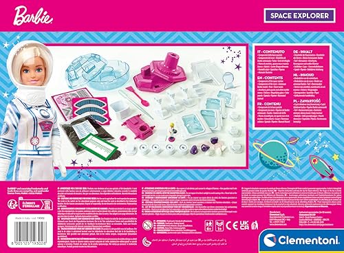 Clementoni 19302 Barbie Space Explorer Science Kit for Kids, STEM Toy, Gift for Ages 6-10