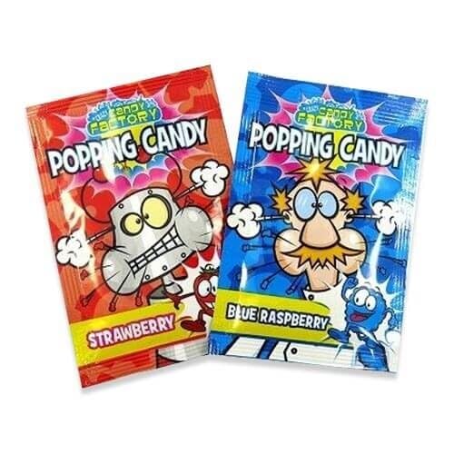 Crazy Candy Factory Popping Candy - Strawberry & Blue Raspberry Flavour | 50 Pack | 7g Sachets 2