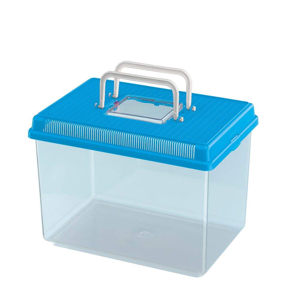 Ferplast Geo Large Plastic Aquarium Tank - 6 Litre Capacity | Transparent Blue Container 1