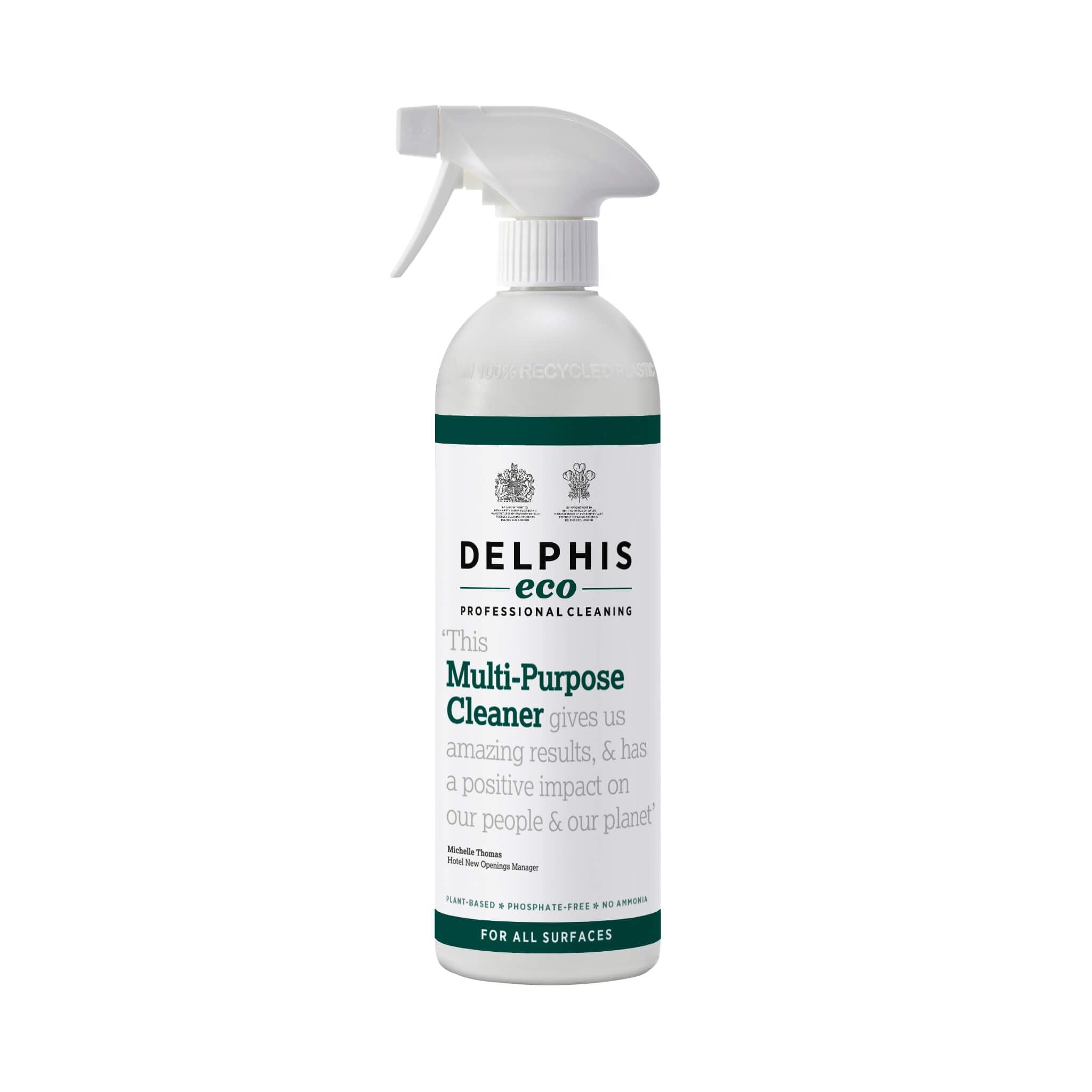 DELPHISECO Multi-Purpose Cleaner - Plant-Based & Vegan | Unscented | 700 ml Spray Bottle 1
