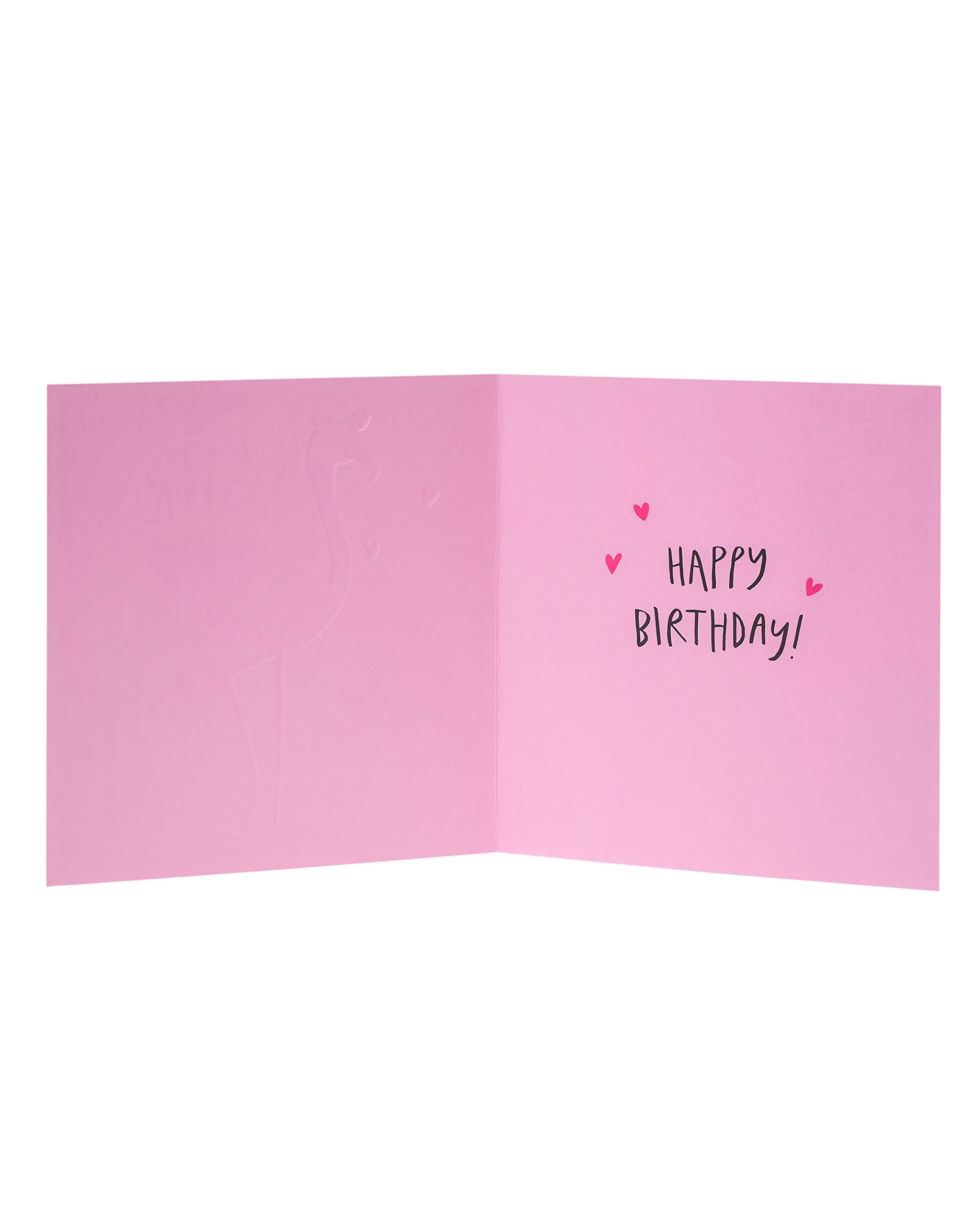 Kindred Flamingo Birthday Card - Happy Birthday Message | 165x165mm FSC Certified 3