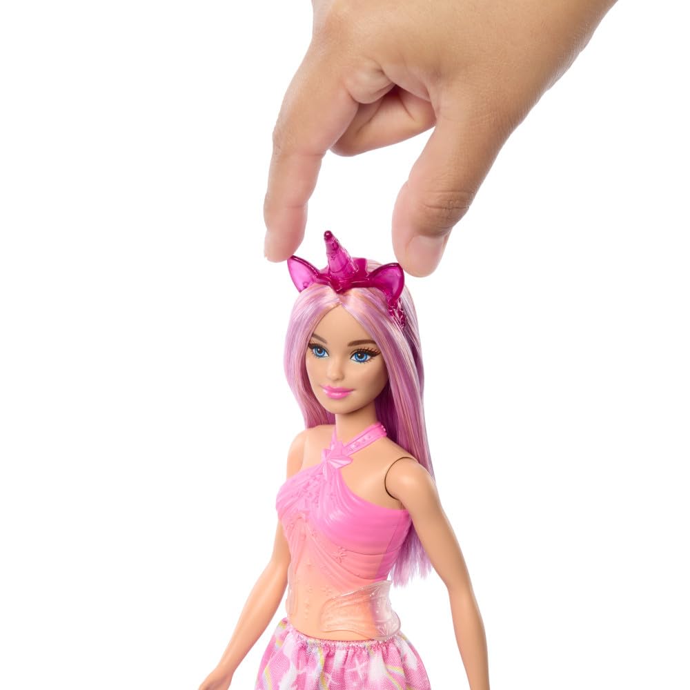 Barbie Unicorn Doll with Fantasy Hair & Ombre Outfit | 17.72 in | HRR13