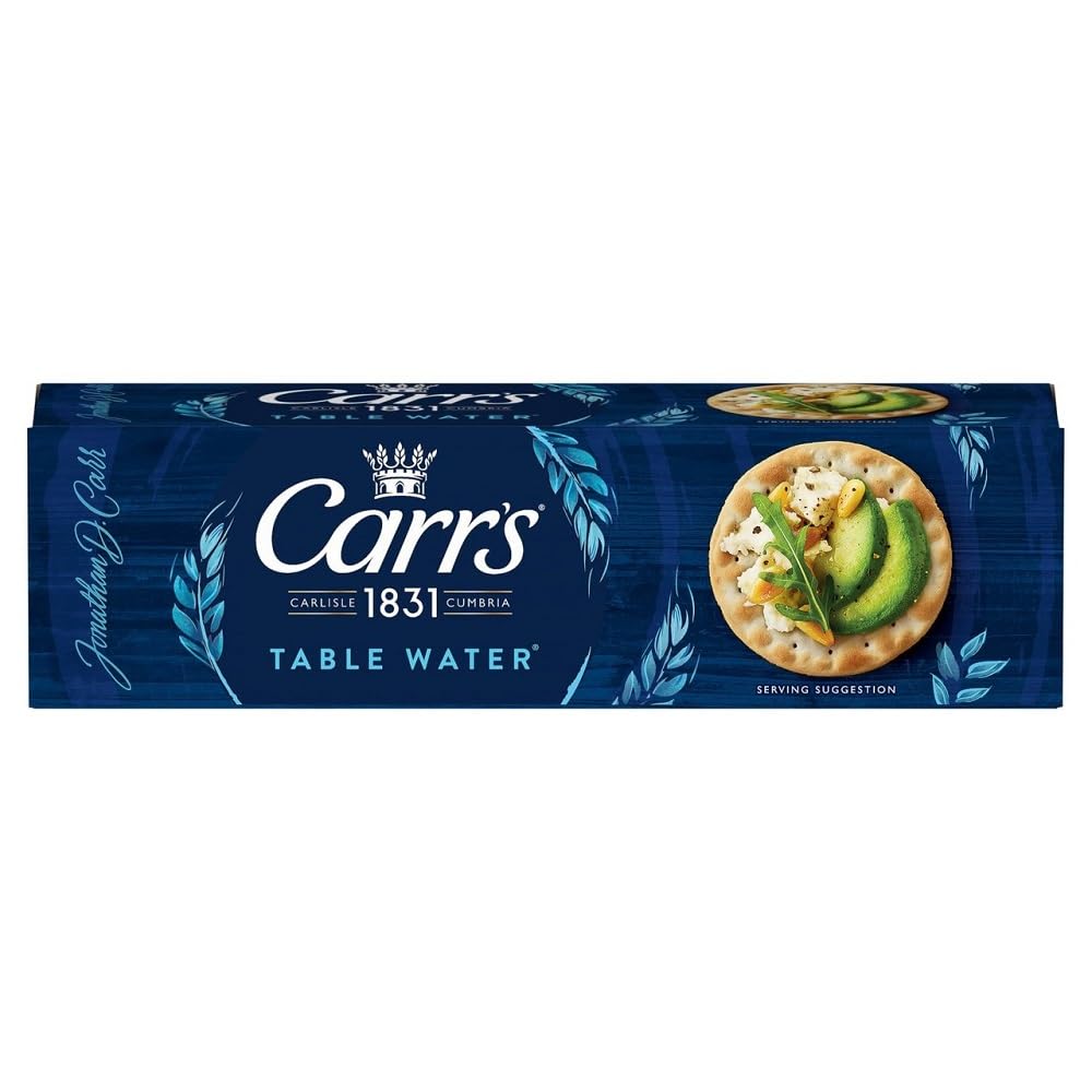 Carr's Table Water Crackers - Light, Crisp Savory Snack | 125g Pack 5