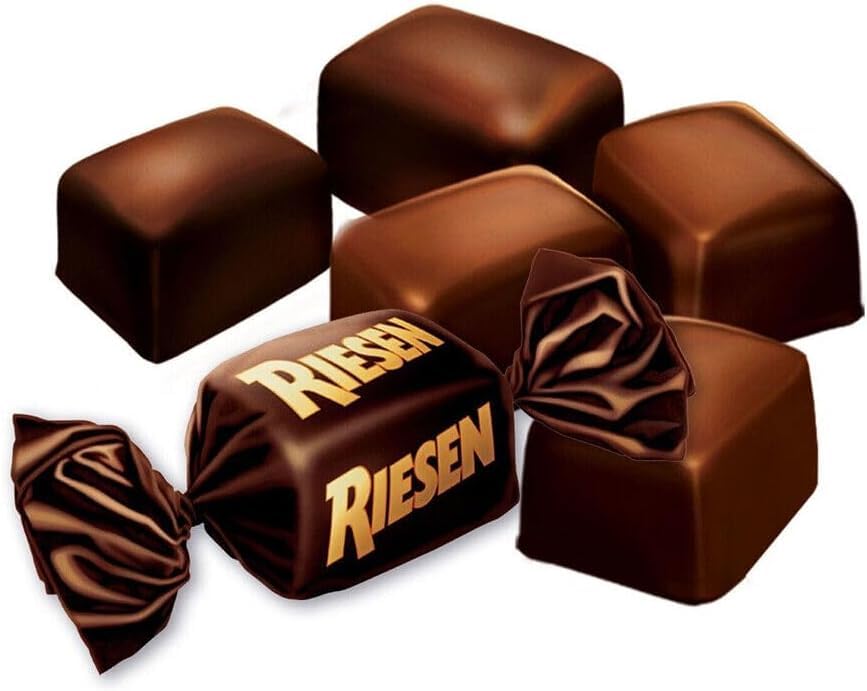 Riesen Dark Chocolate Covered Chewy Toffees, Rich & Indulgent Chewy Caramel 10