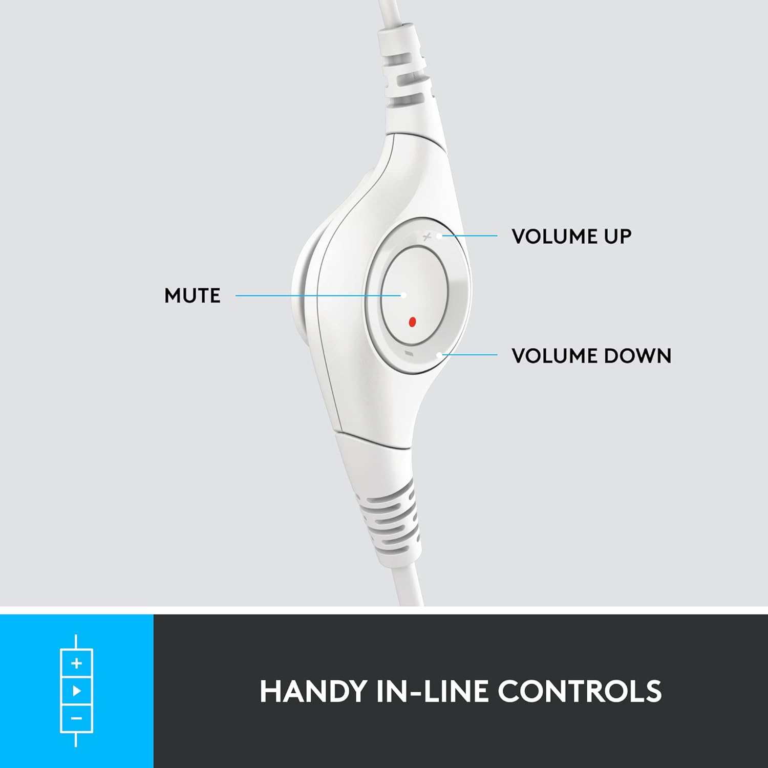 Logitech H390 Kabelgebundenes USB-Headset mit Mikrofon mit Geräuschunterdrückung für PC, Chromebook, Laptop – Stereo-Sound, Inline-Steuerung, 1,9 m Kabel