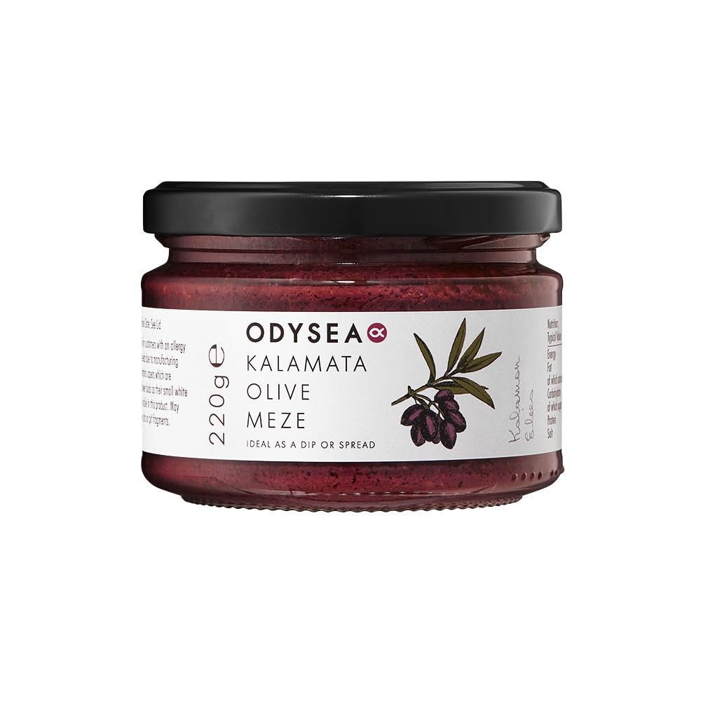 Odysea Kalamata Olive Meze with Capers - Gluten Free, Vegan Sandwich Spread | 220g