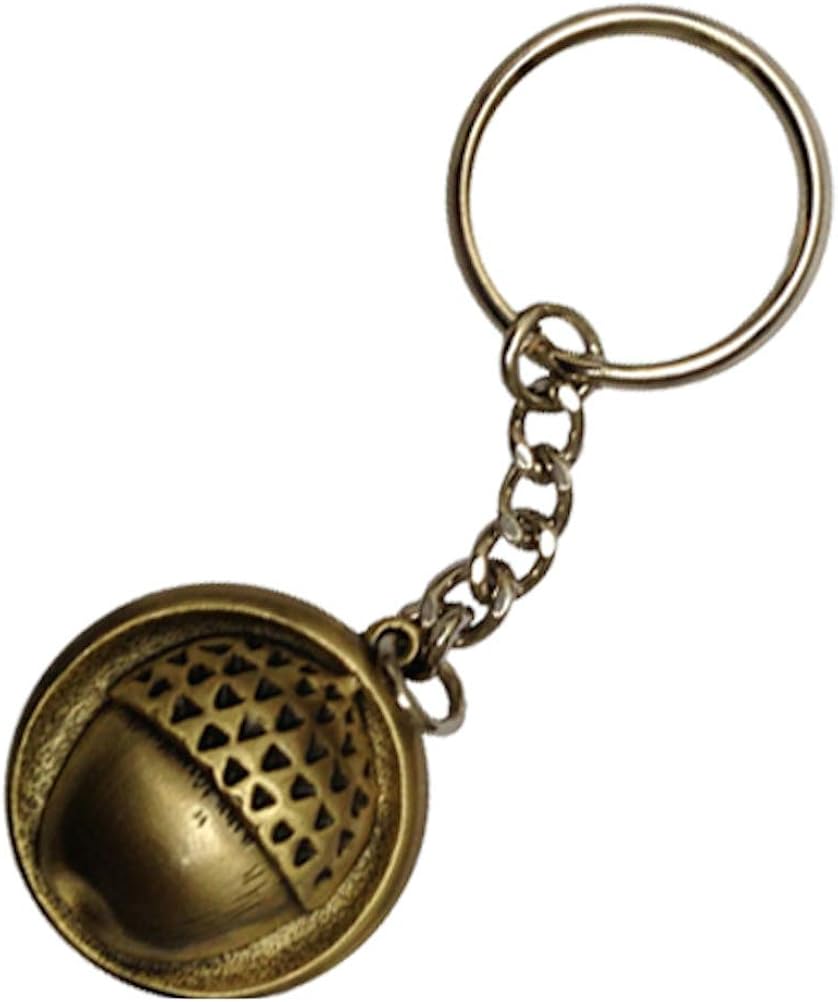 The Noble Collection Bilbo Baggins Button Key Ring Harry Potter Bronze Keychain (NN1266)