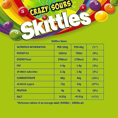 Skittles - Crazy Sours Sweets Pouch 136g 4