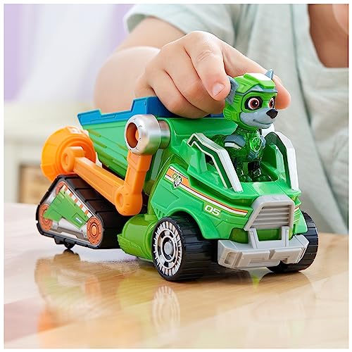 Paw Patrol: The Mighty Movie Toy Recycling Lorry with Rocky Mighty Pups Action Figure - Lights, Sounds & Interactive Play (6067508)