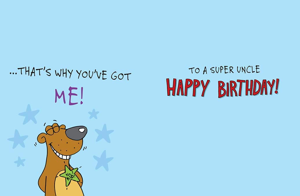 Piccadilly Greetings Humour Birthday Card for Uncle | 8 x 6 Inches | Colorful