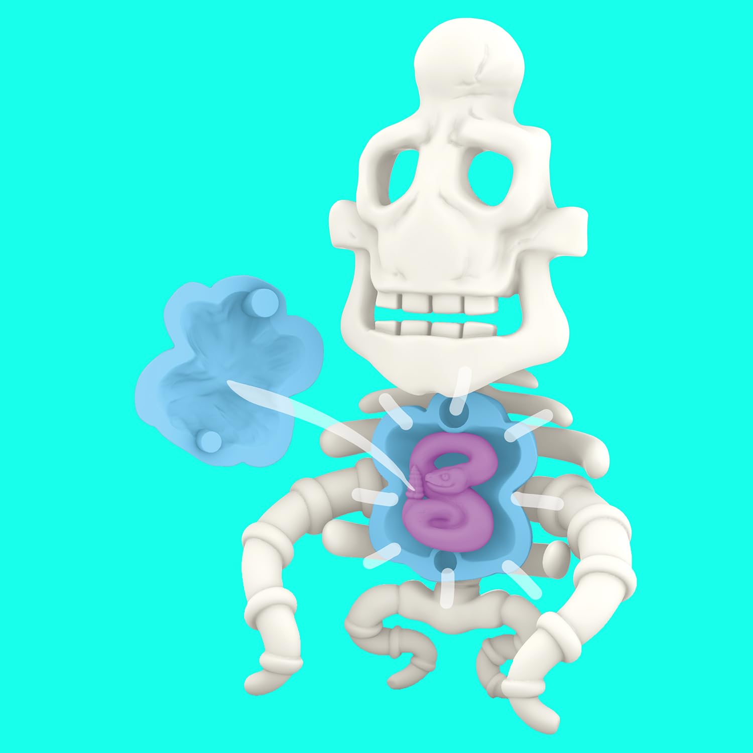 Gooblins 2 Pack - Stretch, Squeeze & Build Slime Alien Skeleton Puzzle 2