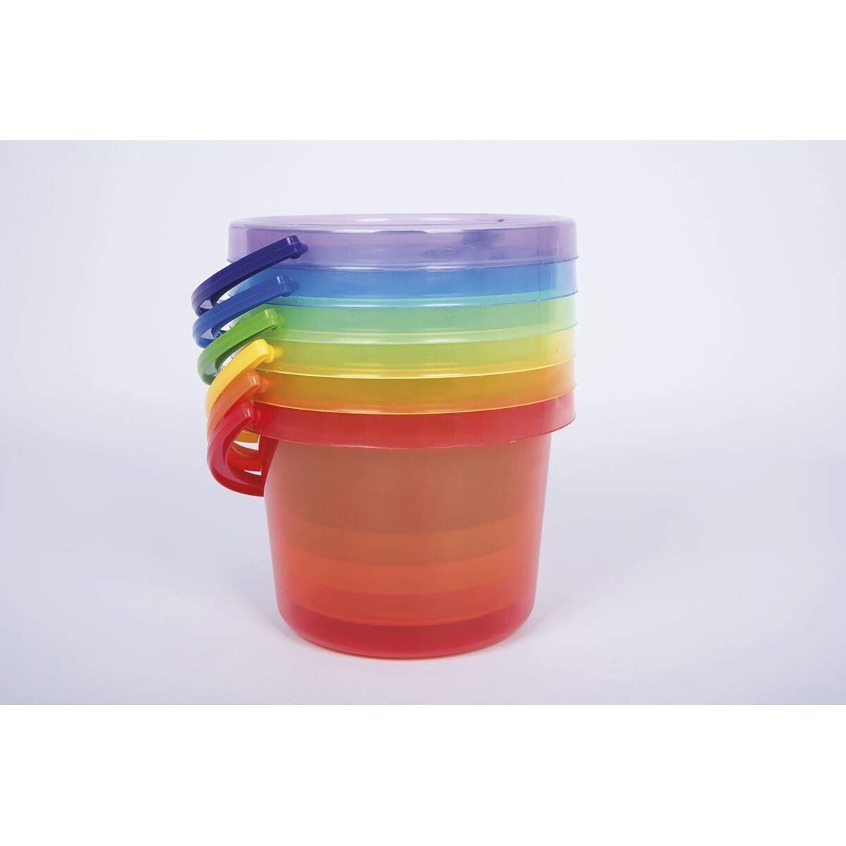 TickiT 73101 Translucent Rainbow Bucket Set - Educational Water & Sand Play Toys for Kids 2