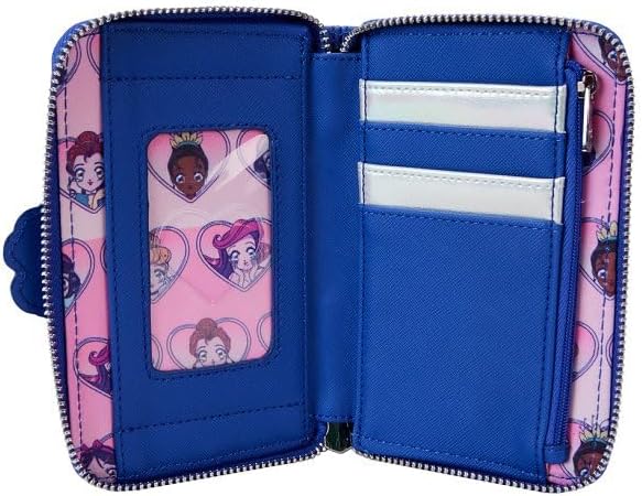 Loungefly Disney Princess Manga Style Zip Around Wallet Blue (WDWA3033)