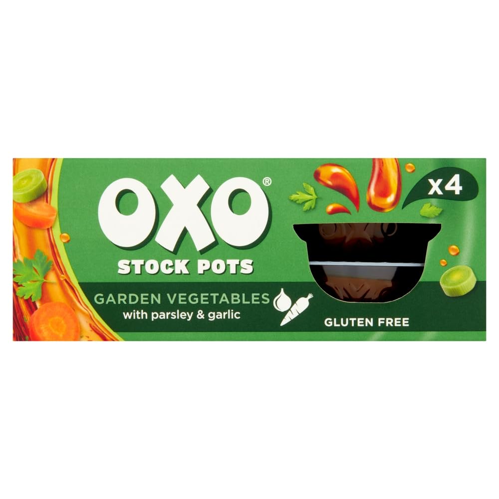 OXO Garden Vegetable Stock Pots - Parsley & Garlic Flavor | Gluten-Free | Pack of 4 1