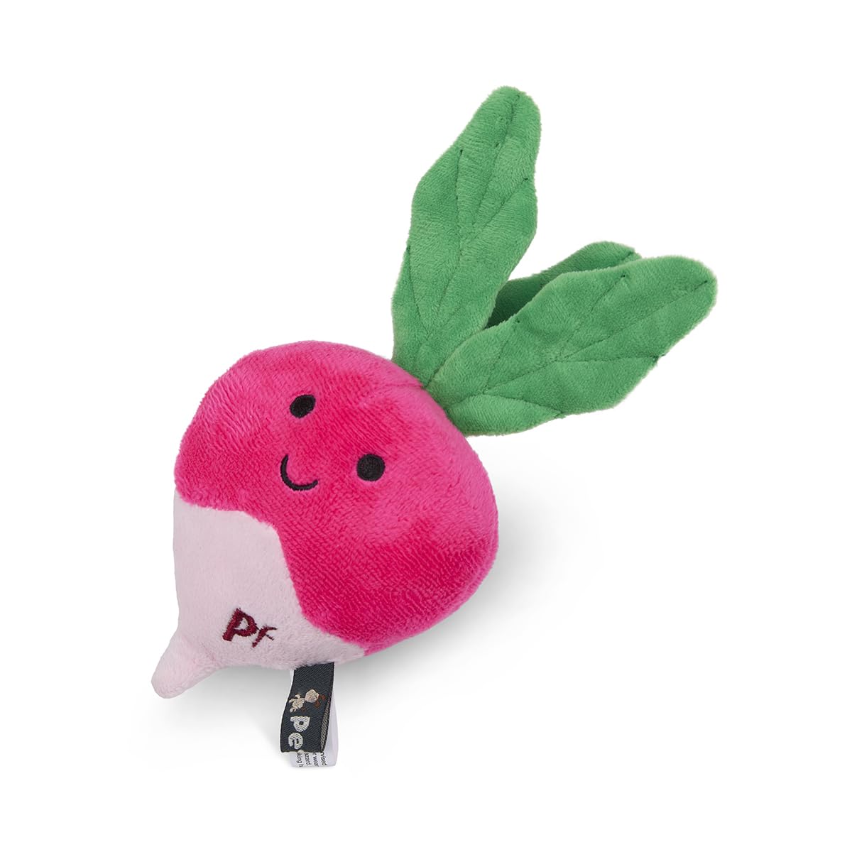 Petface Reuben Radish Plush Dog Toy - Squeaker & Crinkle Leaves | Polyester | Pack of 1