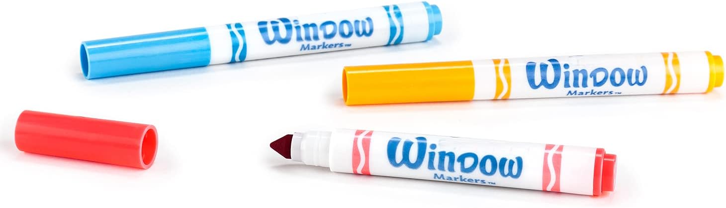 Crayola 58-8165 Window Markers - 8 Count Washable Window Art Set