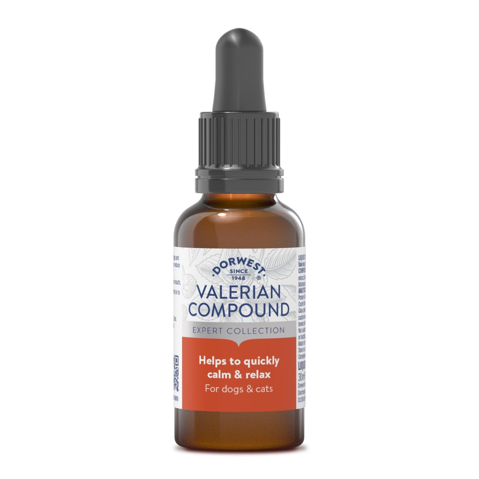 DORWEST HERBS Valerian Compound Calming Liquid Drops for Dogs & Cats | 30ml | Fast Acting, Non-Drowsy 1