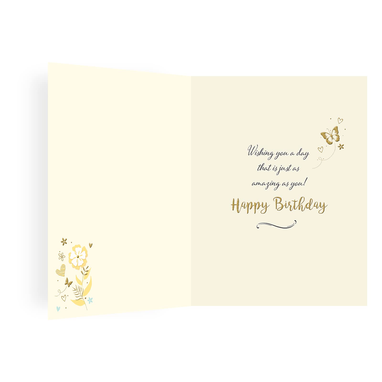 Piccadilly Greetings Birthday Card for Granddaughter | 8 x 6 Inches | Flowers on Lemon Design
