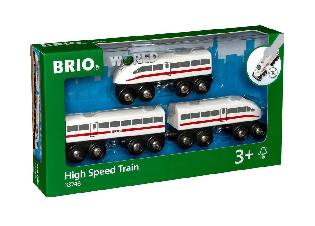 BRIO World High Speed Train - Magnetic Wooden Train with Sound Effects for Ages 3+