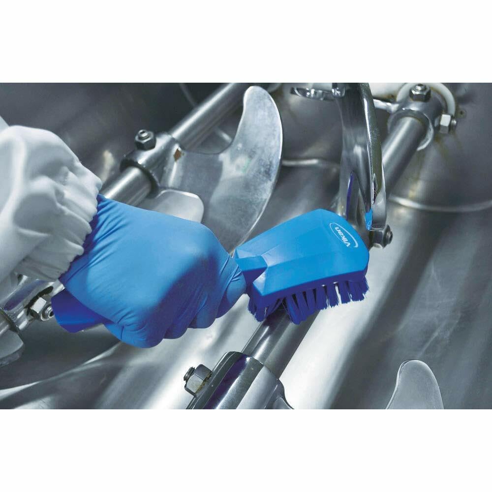 Vikan 41923 Stiff Washing Scrubbing Hand Brush - Short Handle, 270mm, Blue 8
