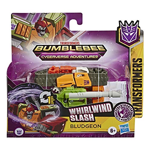 TRANSFORMERS Bumblebee Cyberverse Adventures Action Attackers: 1-Step Bludgeon Actionfigur, Whirlwind Slash Action Attack Move, 10,5 cm
