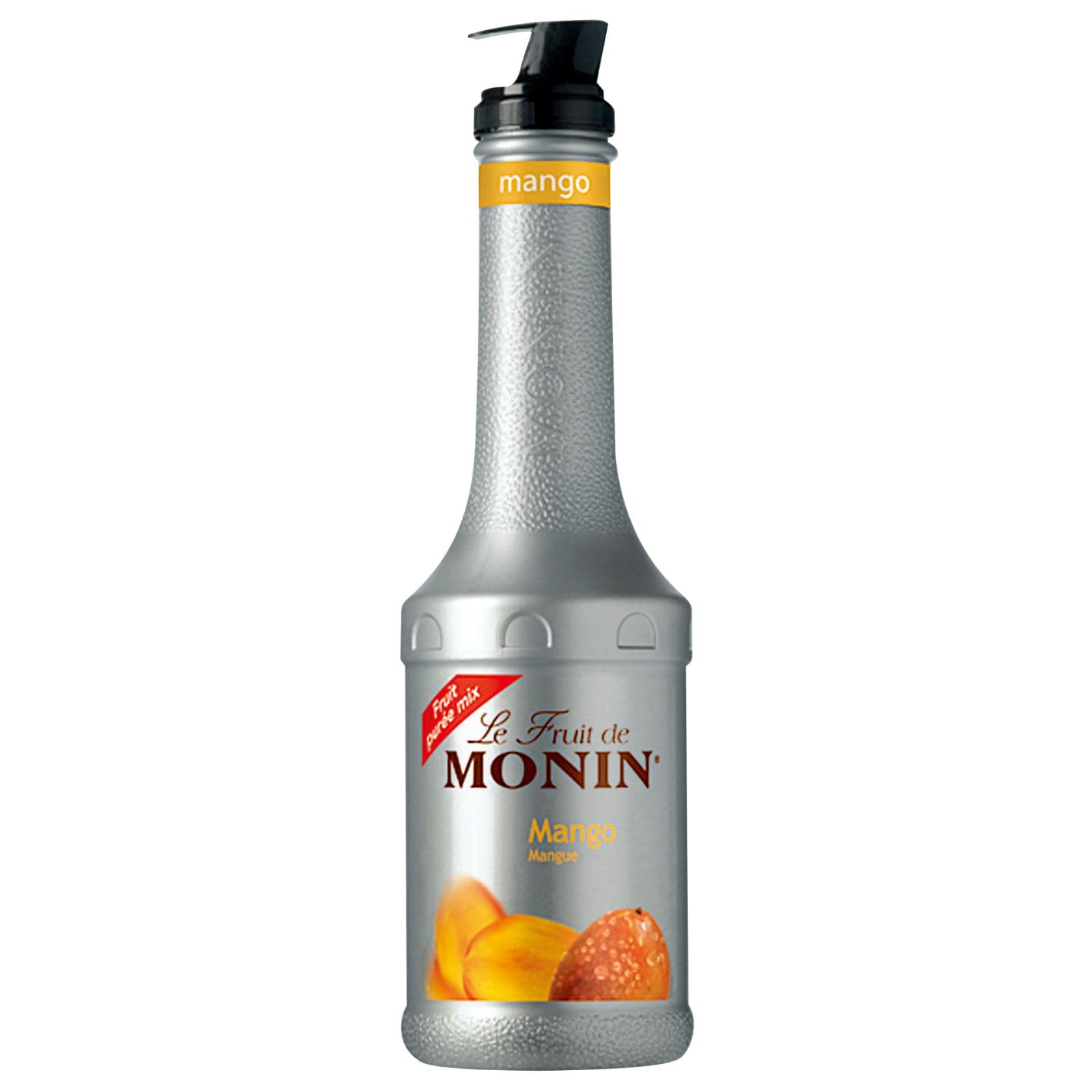 Monin Mango Fruit Mix Puree - 50.1% Mango Puree | 1L PET Bottle | Vegan & Kosher 1
