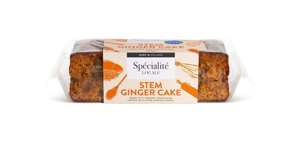 Specialite Locale Stem Ginger Loaf Cake - Rich Ginger Flavor | Vegan Friendly | 465g 1