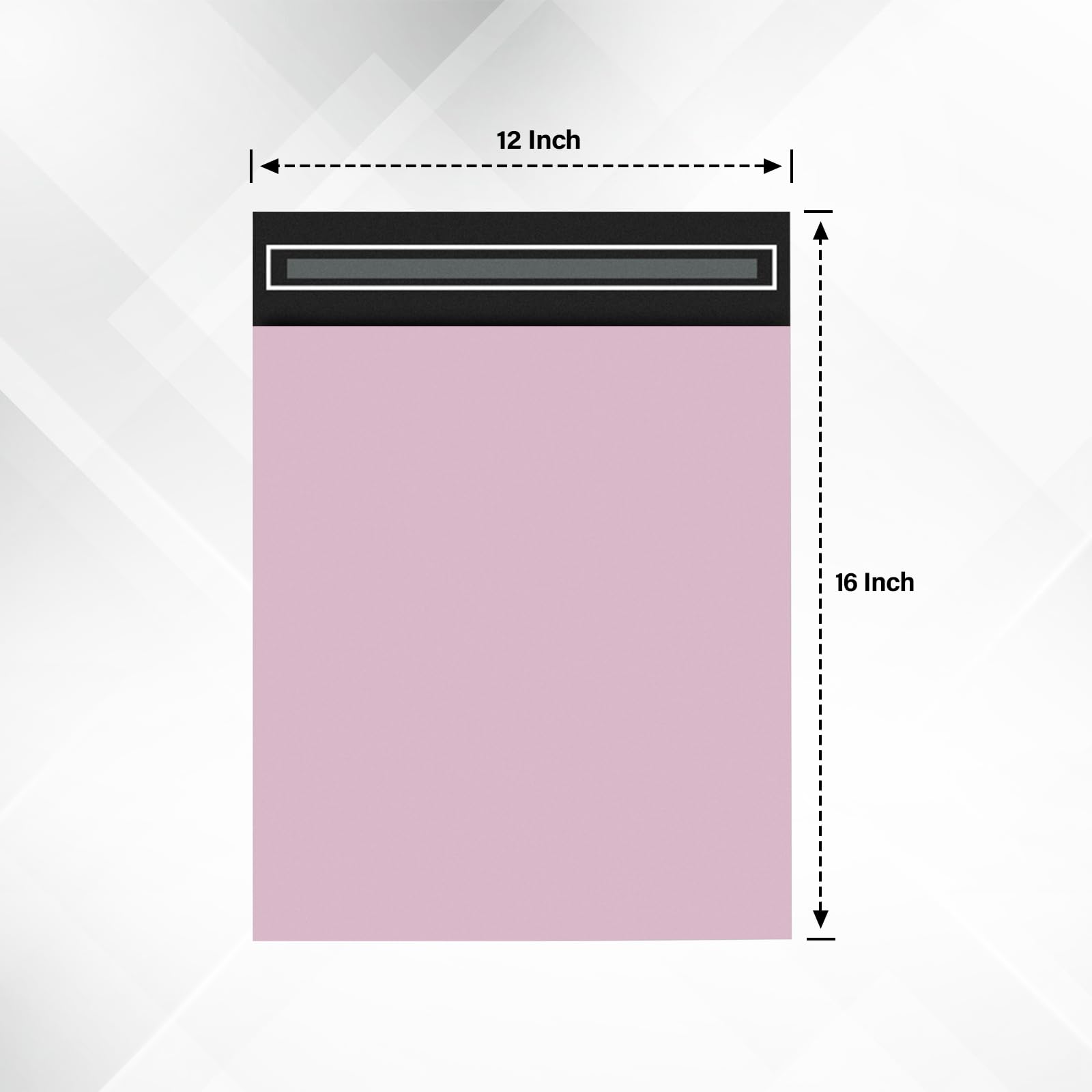 delka Durable Pink Poly Mailer Bags - Tear-Resistant, Self-Sealing | 12x16 (25 Pack)