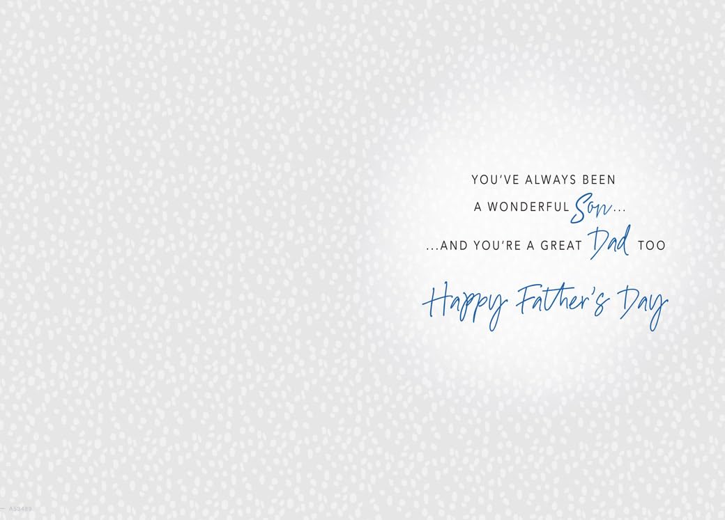 Piccadilly Greetings Father's Day Card for Son | 9 x 6 Inches | Made in the UK 2