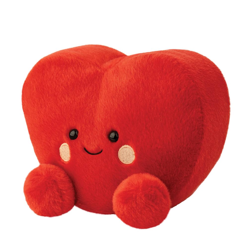 Aurora Palm Pals Amore Heart Soft Toy - 20cm, Red, Suitable from Birth