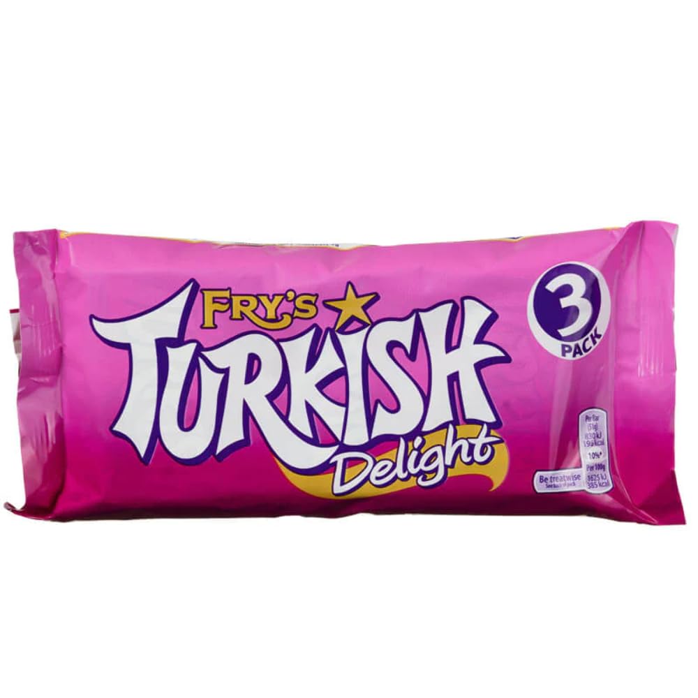 Fry's Turkish Delight Rose Flavoured Milk Chocolate Bar | 3 x 51g Pack | Vegetarian 1
