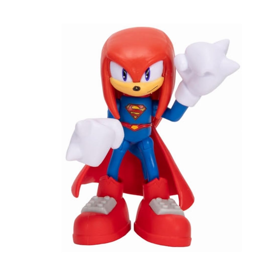 Sonic The Hedgehog Knuckles as Superman Action Figure - 2.5" / 6.35cm | Highly Articulated | Collector's Grade