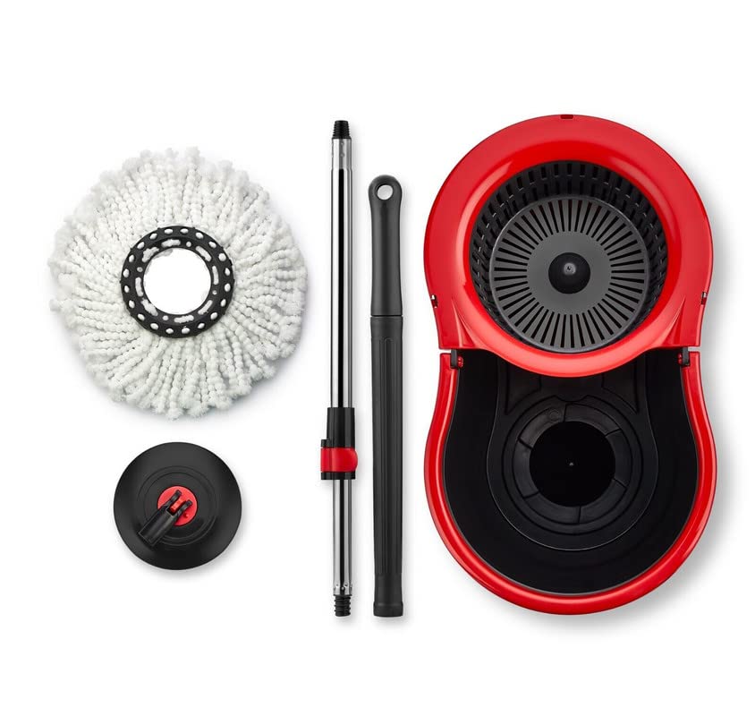 Requisite Needs Smart Spin Mop and Bucket Set – 360° Rotatable Microfiber Mop with Adjustable Stainless Steel Handle – Black 5