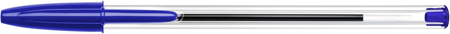 BIC Cristal Original Comfortable Ballpoint Pens - Value Pack of 100 - Blue Colour- Medium Point (1.0 mm) 4