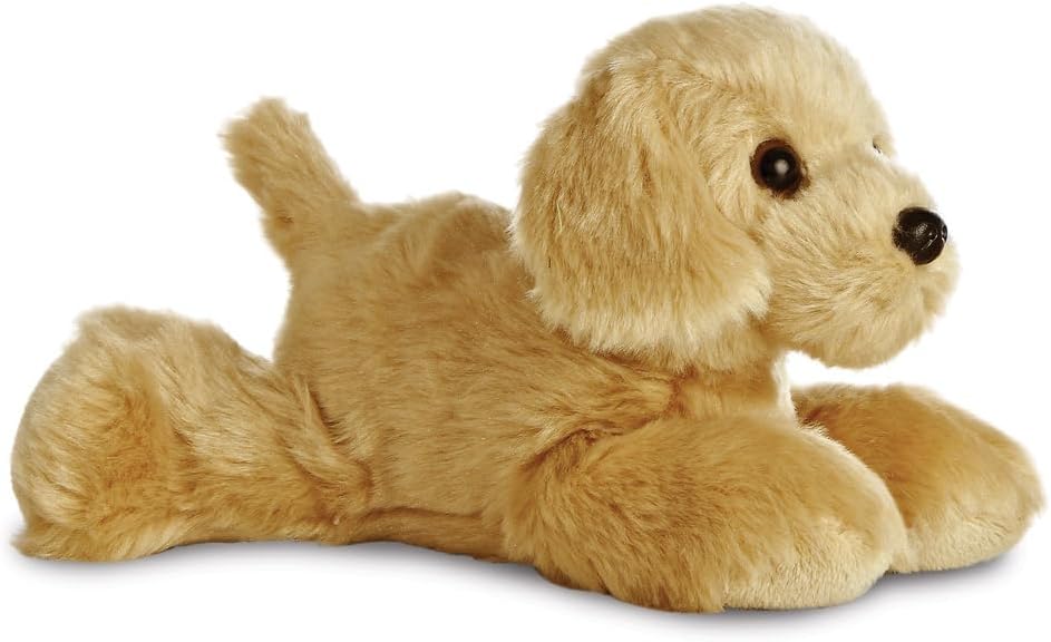 Aurora World Mini Flopsie Golden Retriever Plush Toy - 8" Brown Soft Stuffed Animal for Kids