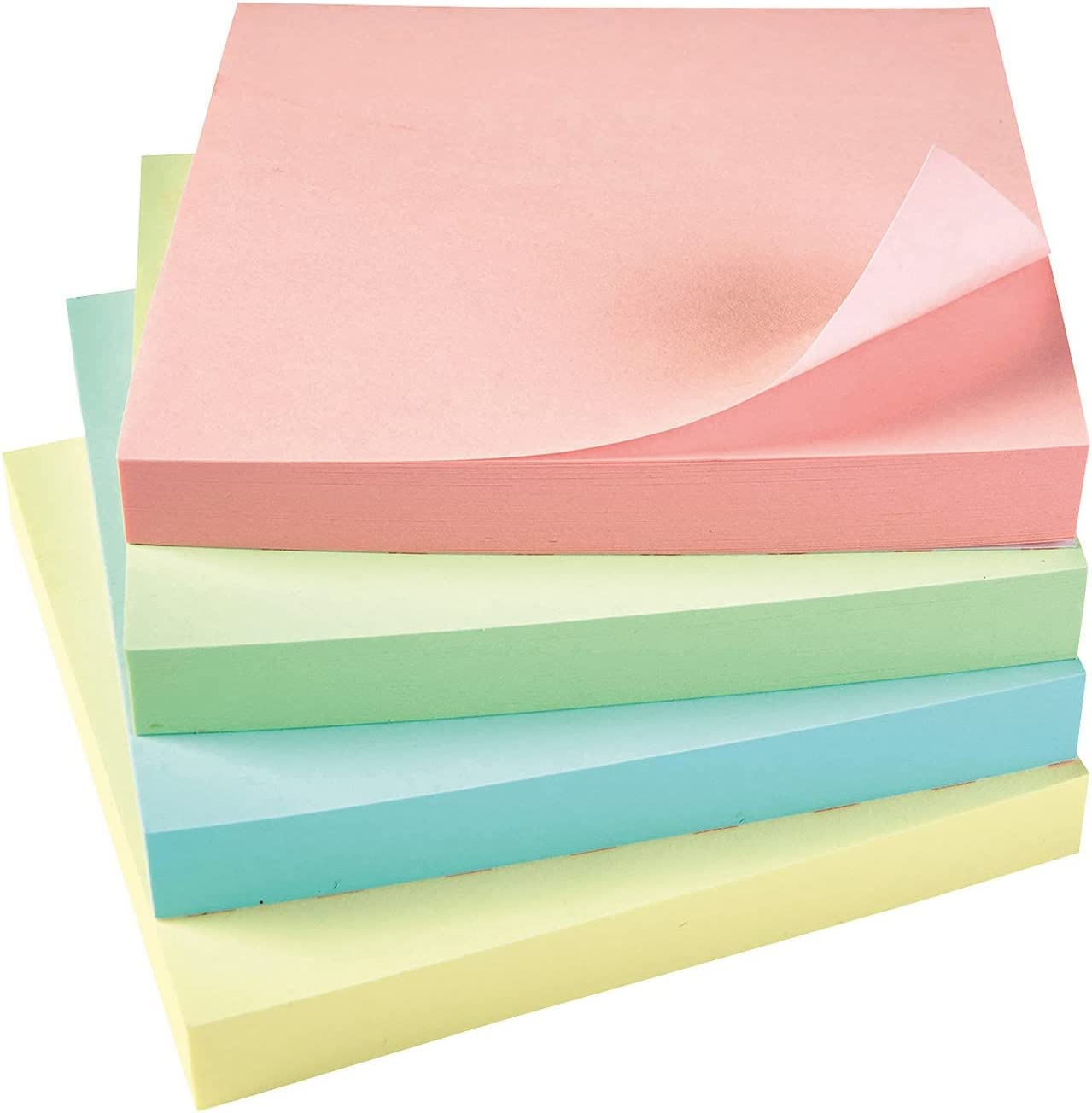 Q-Connect Quick Notes - 76x76mm Pastel Multi-Color Sticky Notes | 100 Sheets/Pad | 12 Pack 2