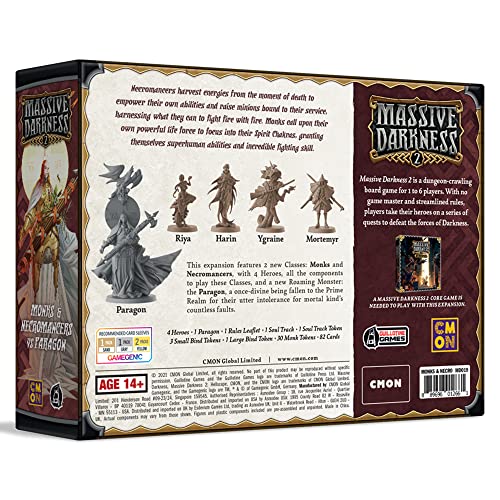 CMON Massive Darkness 2: Monks and Necromancers vs The Paragon Expansion 5